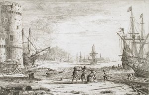 大きな塔のある港 作： Claude Lorrain